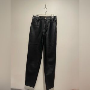 leather zara pants